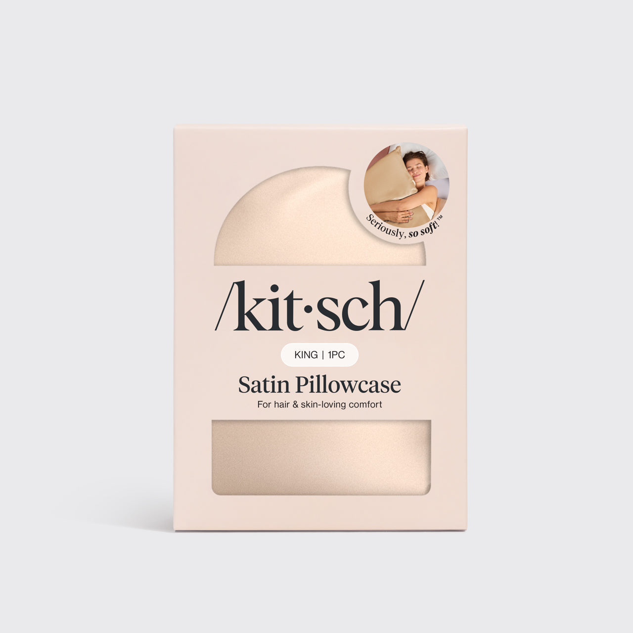 Satin Pillowcase in Champagne 2 Pack - King