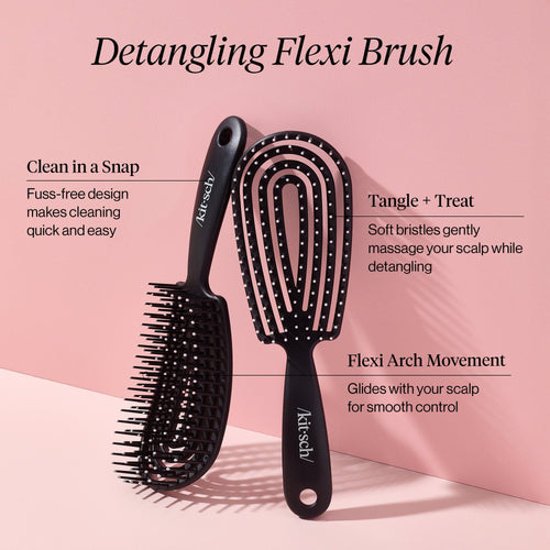 Black Detangling Flexi Brush