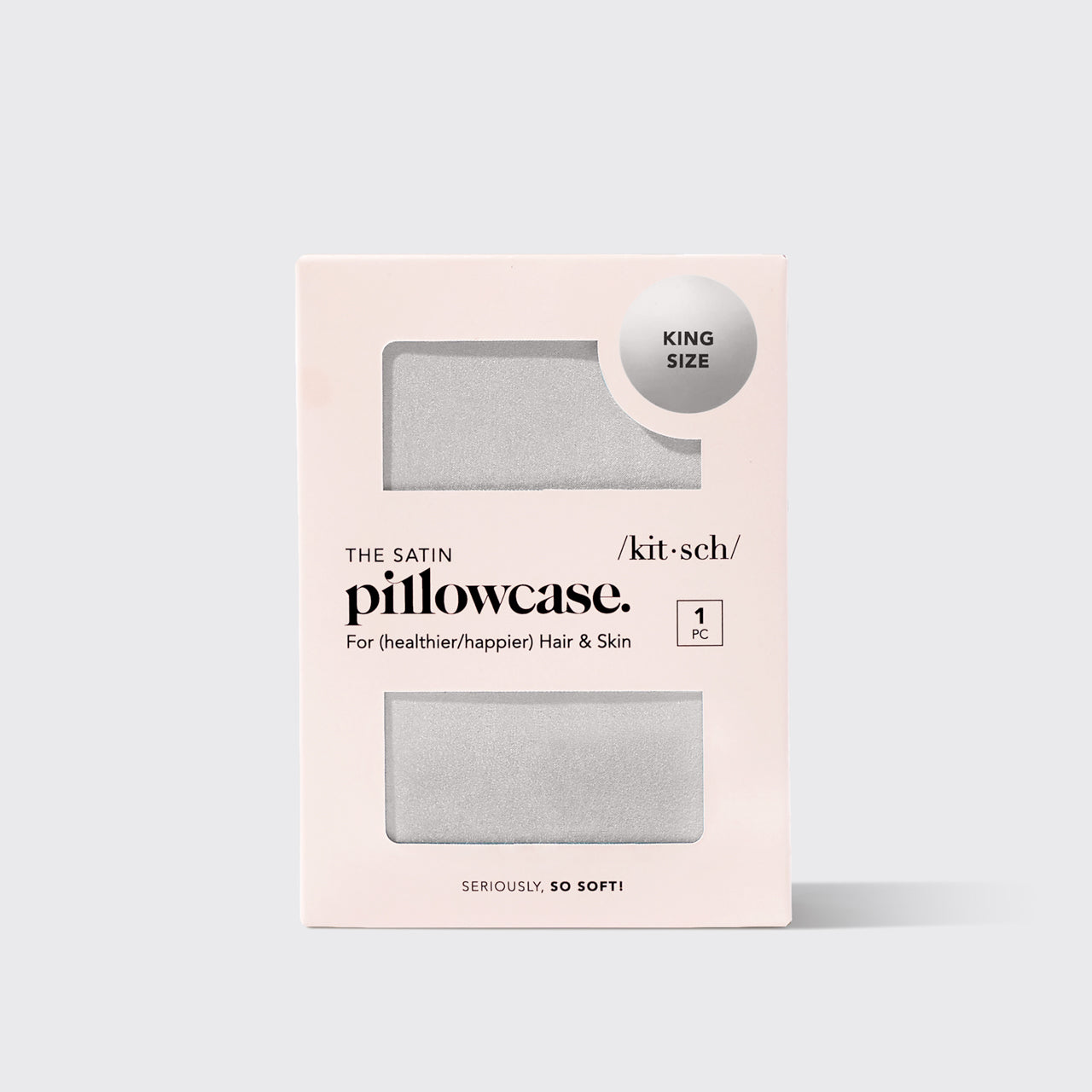 Satin Pillowcase in Silver 4 Pack - King