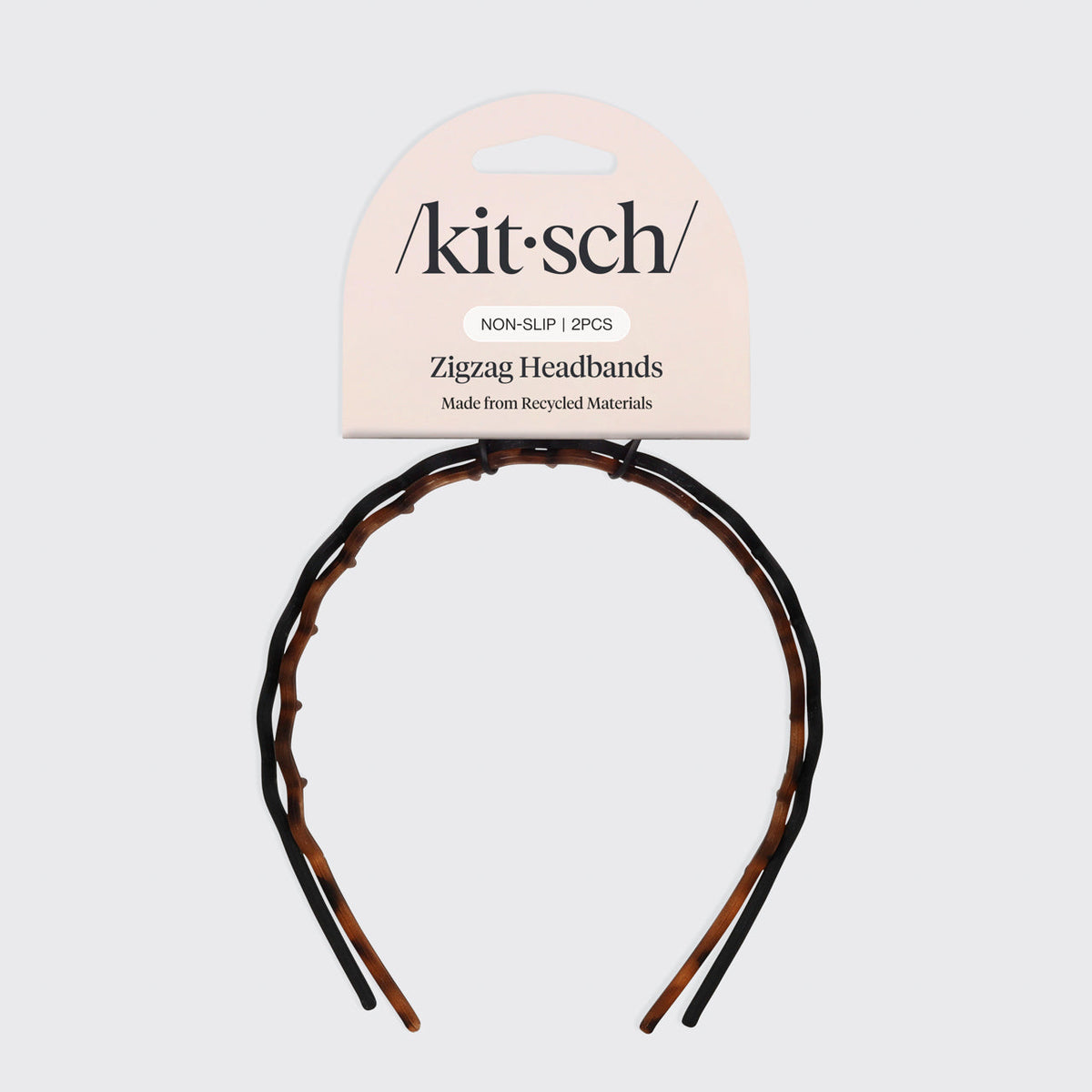 Zig Zag Headband 2pc- Black & Tort