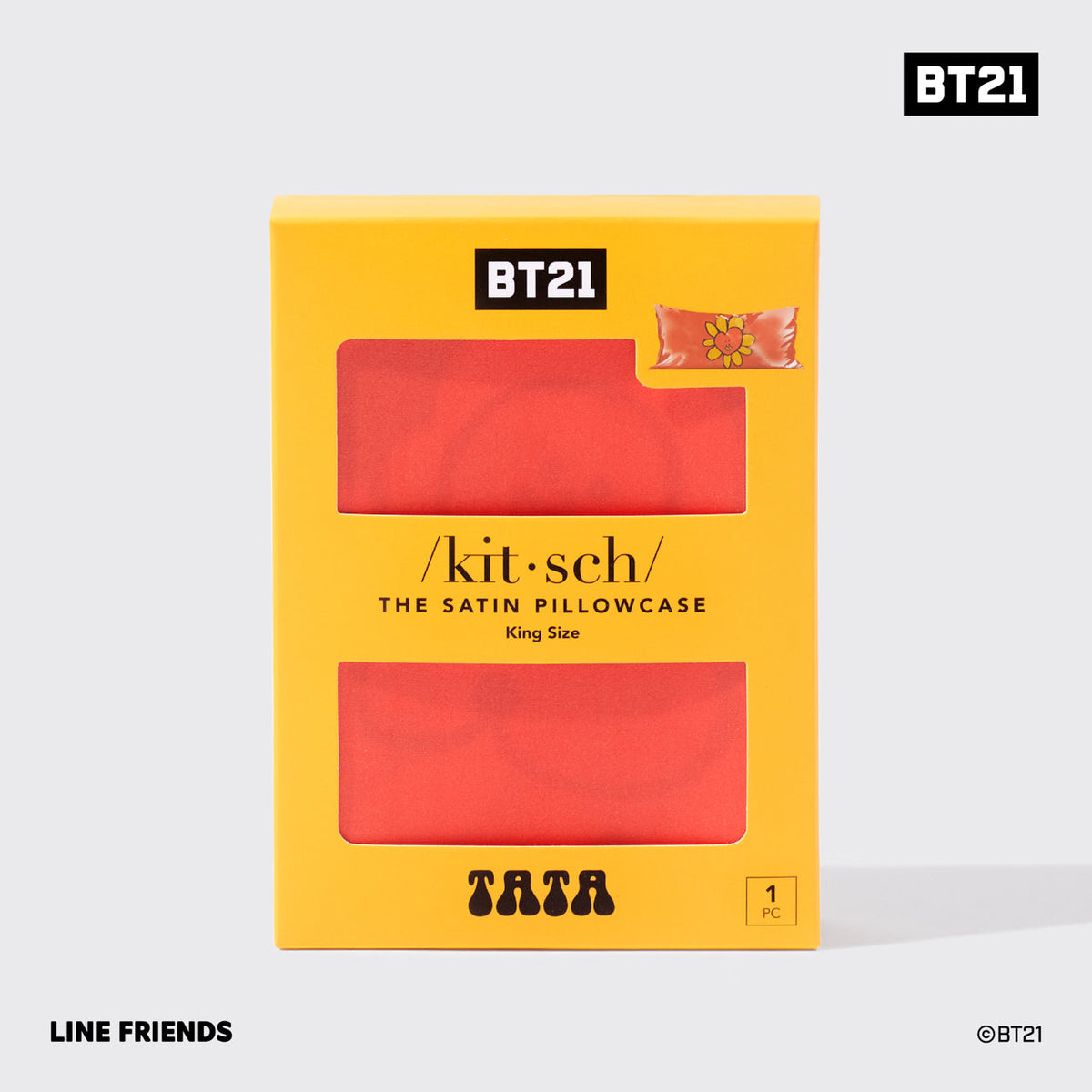 Kitsch x BT21 Satin Pillowcase in TATA - King