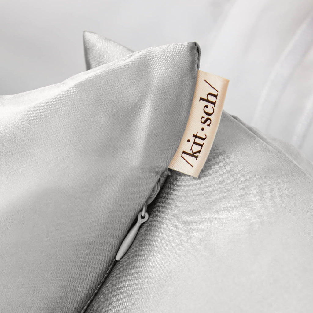 Satin Pillowcase in Silver 4 Pack - King