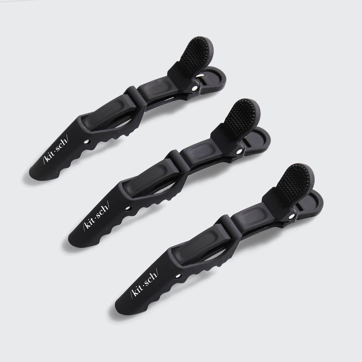 Black No-Slip Crocodile Clips 3pc Set