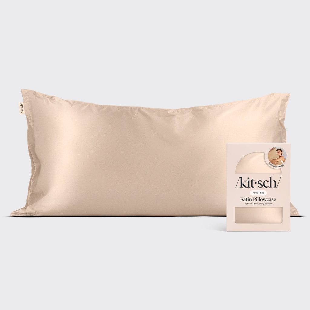 Satin Pillowcase in Champagne 2 Pack - King