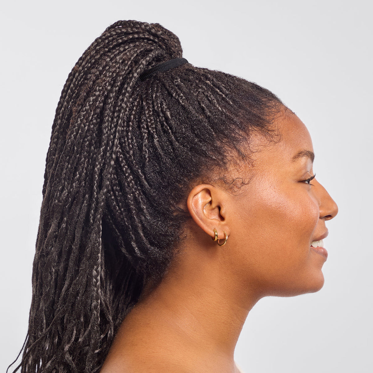Black Seamless Hair Elastics 8pc Set