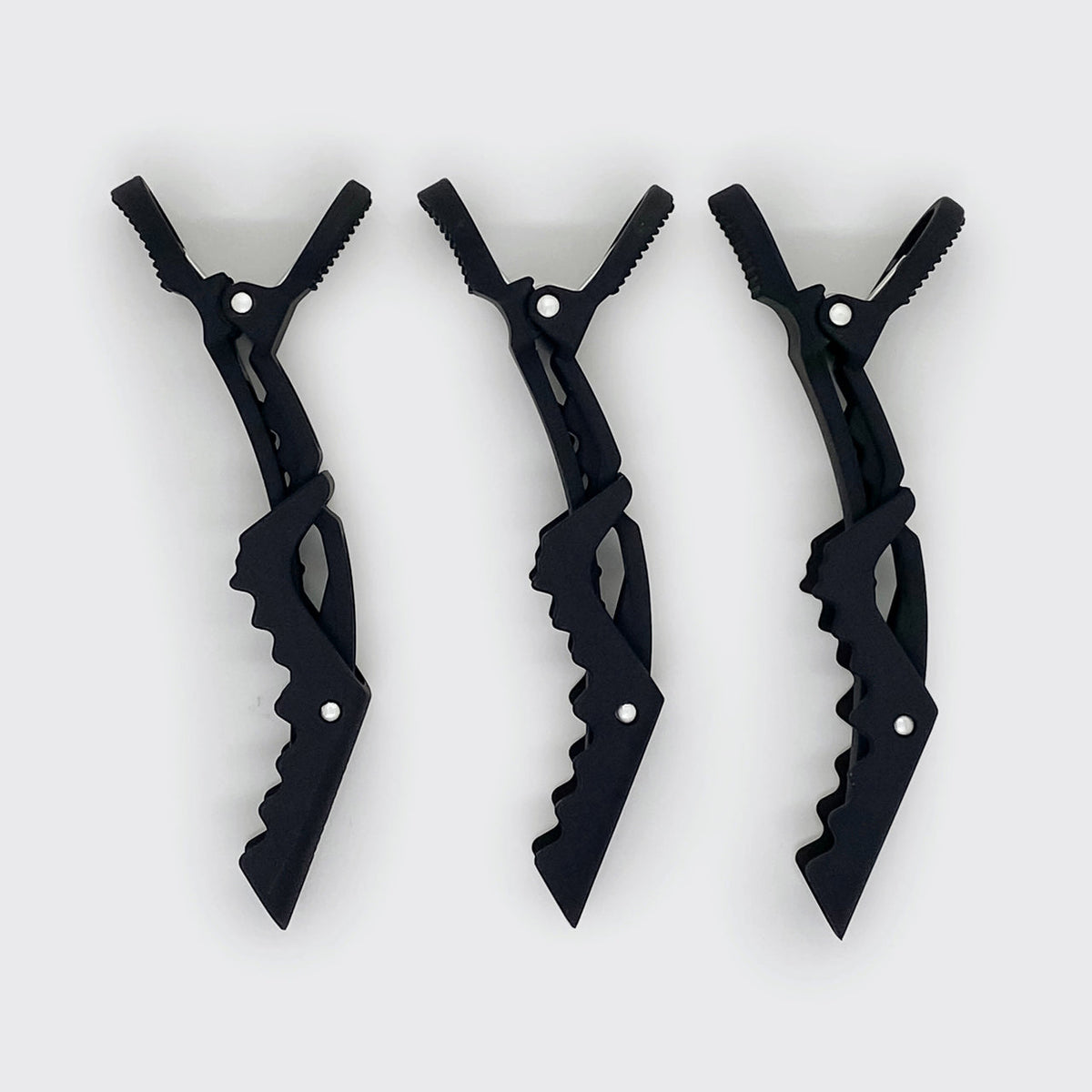 Black No-Slip Crocodile Clips 3pc Set