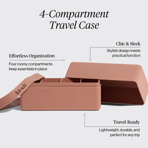 4-Compartment Travel Case - Terracotta