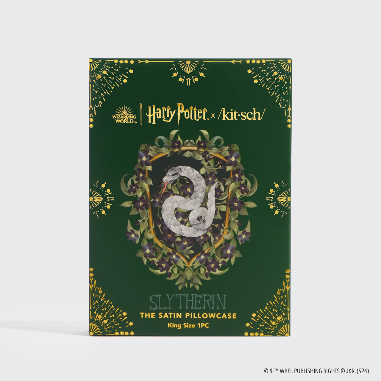 Kitsch x Harry Potter Satin Pillowcase in Slytherin 4 Pack - King
