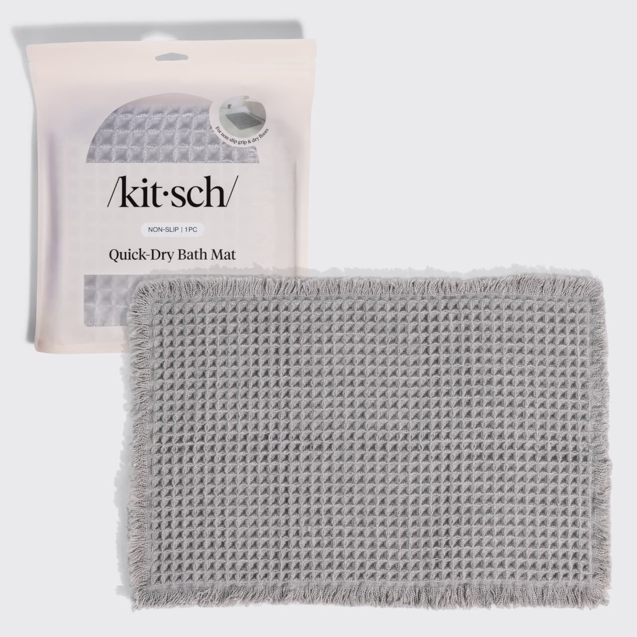 Quick-Dry Bath Mat in Gray