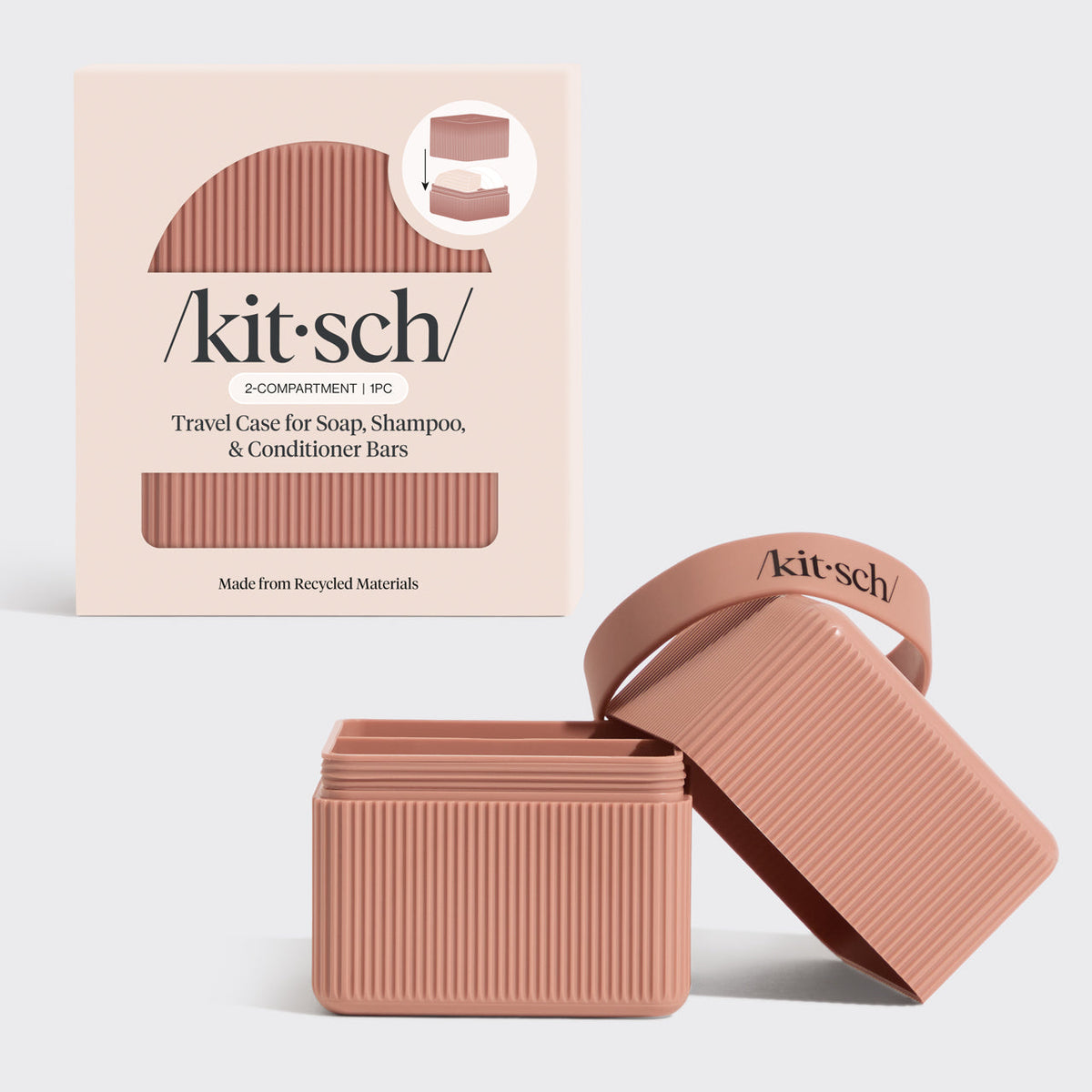 2-Compartment Travel Case - Terracotta