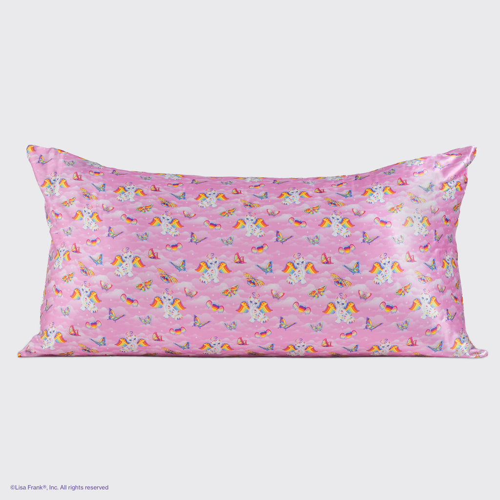 Lisa Frank x Kitsch Satin Pillowcase in Angel Kitty™ 2 Pack - King