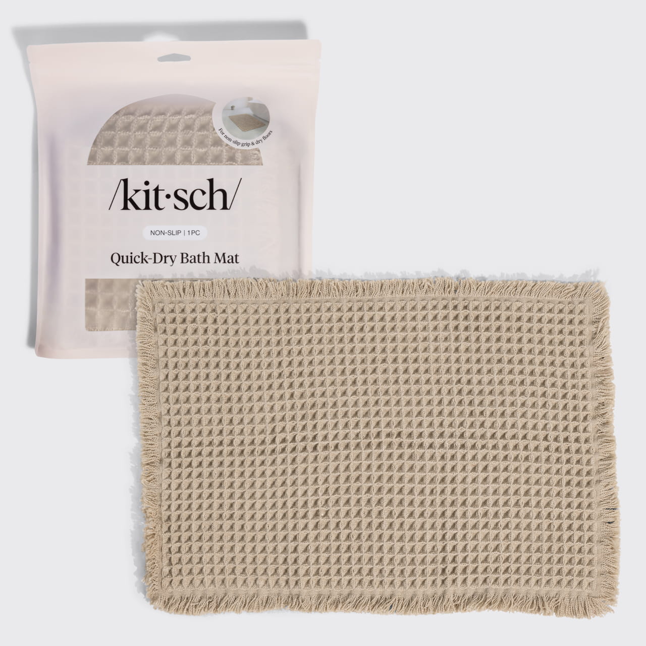 Quick-Dry Bath Mat in Camel