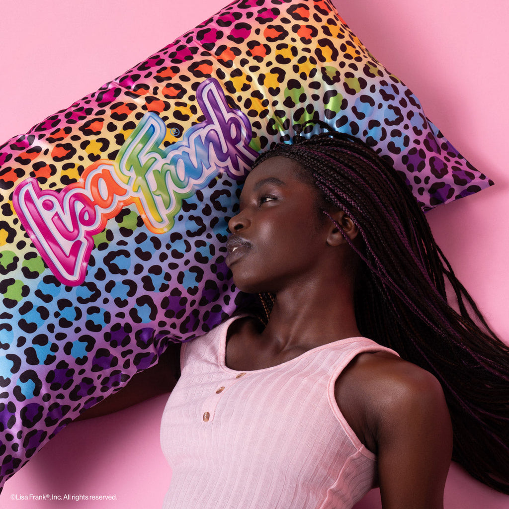 Lisa Frank x Kitsch Satin Pillowcase in Rainbow Leopard 4 Pack - King