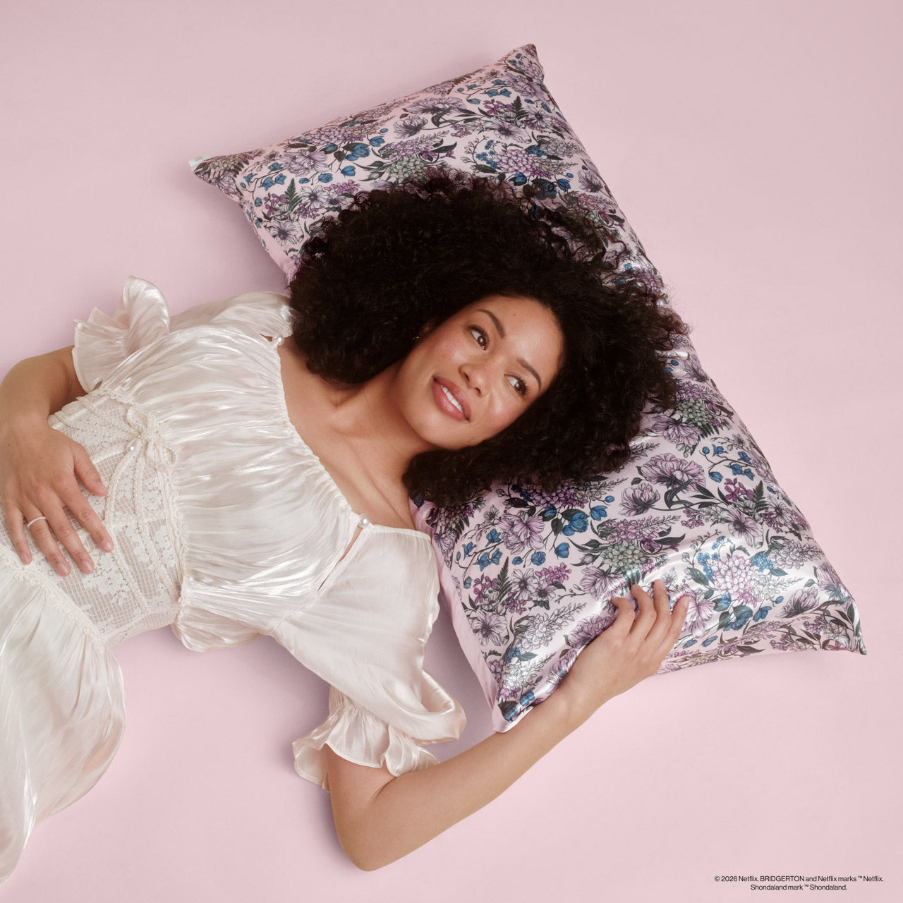 Bridgerton x Kitsch Satin Pillowcase in Wisteria 4 Pack - King